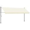 vidaXL Toldo retr&aacute;ctil de tela y acero crema 400x150 cm