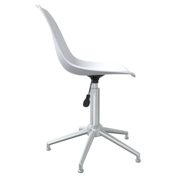 vidaXL Silla de oficina giratoria PP blanco