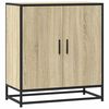 vidaXL Aparador madera ingenier&iacute;a y metal roble Sonoma 68x35x76 cm