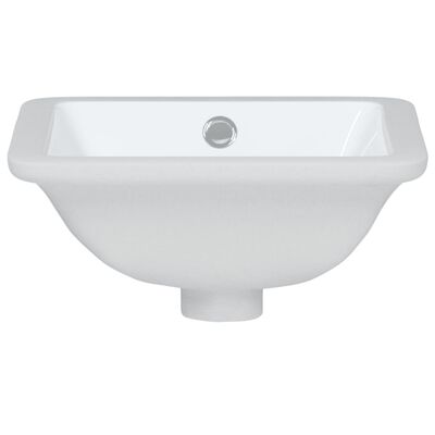 vidaXL Lavabo de baño rectangular cerámica blanco 30,5x27x14 cm