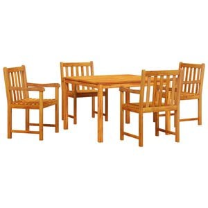vidaXL Conjunto de Comedor de Jard&iacute;n 5 pcs Marr&oacute;n