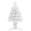 vidaXL &Aacute;rbol de Navidad artificial con luces fibra &oacute;ptica blanco 64 cm