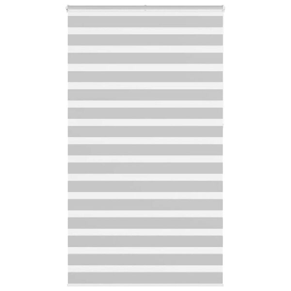 vidaXL Estor cebra gris claro 120x230cm tejido ancho 115,9cm poli&eacute;ster
