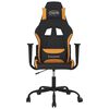 vidaXL Silla gaming tela negro y naranja