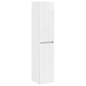 vidaXL Mueble de ba&ntilde;o montado en la pared Blanco Brillante