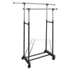 vidaXL Perchero ajustable para ropa 4 ruedas 2 barras