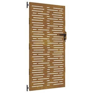 vidaXL Puerta de jard&iacute;n acero corten dise&ntilde;o cuadrado 85x200 cm