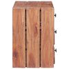vidaXL Mesita de noche con 3 cajones madera maciza caoba 35x25x35 cm