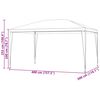 vidaXL Carpa de Fiesta Rojo 400 x 300 x 255 cm PE y acero