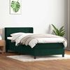 vidaXL Cama box spring con colch&oacute;n terciopelo verde oscuro 200x210 cm