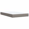vidaXL Cama box spring con colch&oacute;n tela gris taupe 120x190 cm