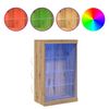 vidaXL Aparador LED Roble artesanal 60,5 x 37 x 100 cm