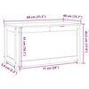 vidaXL Caja de almacenaje madera maciza de pino gris 80x40x45,5 cm