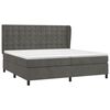 vidaXL Cama box spring con colch&oacute;n terciopelo gris oscuro 200x200 cm