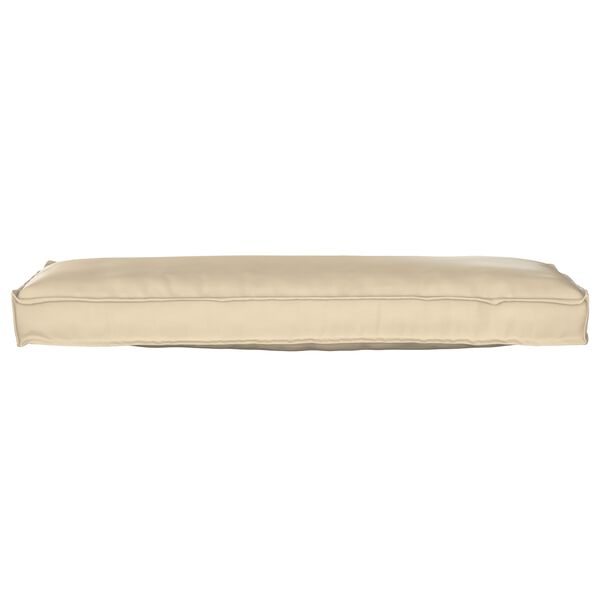 vidaXL Juego de cojines de paleta 2 pcs Beige 120 x 40 x 8 cm