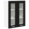 vidaXL Mueble colgante con almacenamiento Roble Negro 60 x 31 x 80 cm