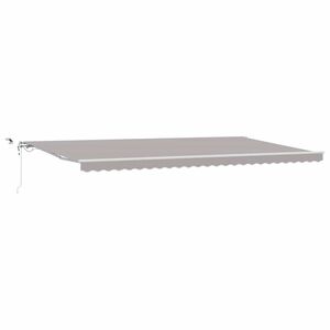 vidaXL Tela de toldo Gris Claro 600 x 350 cm Poli&eacute;ster