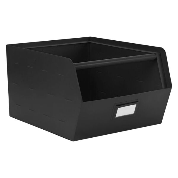 KidsDepot Caja de almacenaje Original metal negro
