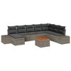 vidaXL Conjunto de sof&aacute; de jard&iacute;n 9 uds. Gris