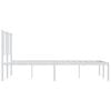 vidaXL Estructura cama sin colch&oacute;n con cabecero metal blanco 120x190cm