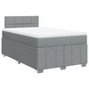 vidaXL Cama box spring con colch&oacute;n tela gris claro 120x190 cm