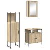 vidaXL Juego de muebles de ba&ntilde;o 3 pcs Marr&oacute;n Madera contrachapada