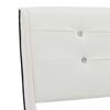 vidaXL Cama con colchón viscoelástico cuero sintético blanco 90x200 cm