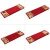 vidaXL Alfombrilla autoadhesiva para escalera 15 uds rojo 65x21x4 cm