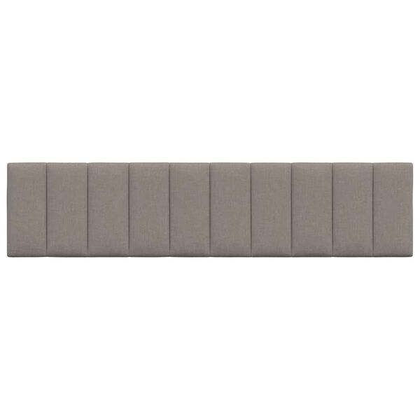 vidaXL Cabecero de cama acolchado Hanko tela gris taupe 200 cm