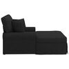 vidaXL Chaise Lounge con Falda con coj&iacute;n Negro 91 x 157 x 91 cm tela