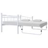 vidaXL Estructura de cama de acero blanco 180x200/90x200 cm