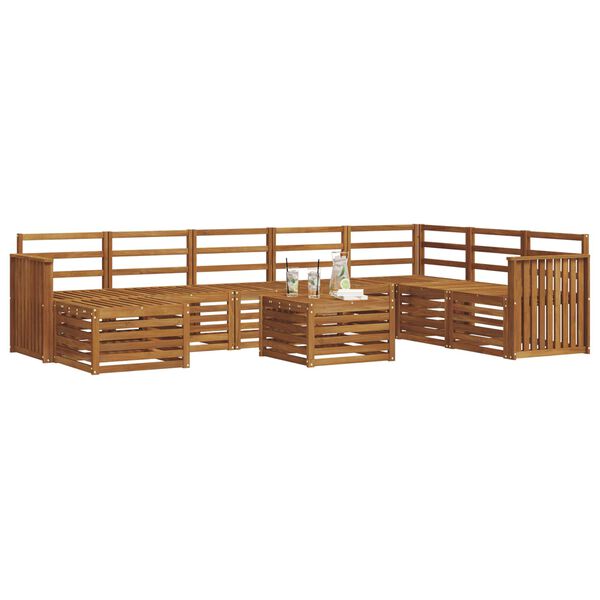 vidaXL Juegos de sof&aacute;s Natural Madera de Acacia S&oacute;lida