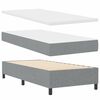 vidaXL Cama tipo Box Spring con colch&oacute;n Gris claro 100 x 200 cm tela