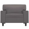 vidaXL Sill&oacute;n cuero sint&eacute;tico gris 60 cm