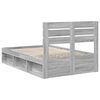 vidaXL Estructura de cama con cabecera Gris Sonoma 120 x 200 cm