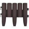 vidaXL Bordes de jard&iacute;n 36 unidades PP marr&oacute;n 10 m
