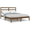 vidaXL Estructura de cama madera maciza King marr&oacute;n miel 150x200 cm