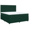 vidaXL Cama box spring con colch&oacute;n terciopelo verde oscuro 200x200 cm