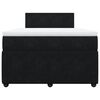 vidaXL Cama box spring con colch&oacute;n terciopelo negro 120x190 cm