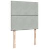vidaXL Cama box spring con colch&oacute;n terciopelo gris claro 80x200 cm
