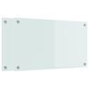 vidaXL Salpicadero de cocina 2 uds. Blanco 70 x 40 cm vidrio templado