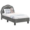 vidaXL Estructura de cama para niños pequeños con cabecera Gris oscuro