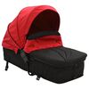 vidaXL Cochecito/Silla de beb&eacute; 2 en 1 acero rojo y negro