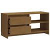 vidaXL Mueble para TV de madera maciza pino marrón miel 80x31x39 cm