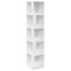 vidaXL Mueble esquina madera contrachapada blanco brillo 33x33x164,5cm