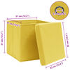 vidaXL Cajas de almacenaje con tapas 4 uds tela amarillo 32x32x32 cm