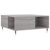 vidaXL Mesa de centro madera contrachapada gris Sonoma 80x80x36,5 cm