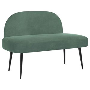 vidaXL Banco tapizado con respaldo Verde mar 110 x 60 x 76 cm