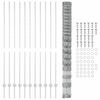 vidaXL Valla con Poste Plateado 1,6 x 25 m Acero