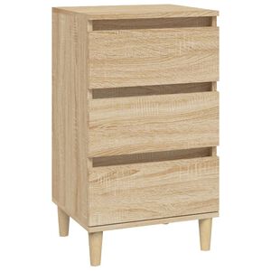 vidaXL Mesita de noche madera contrachapada roble sonoma 40x35x70 cm